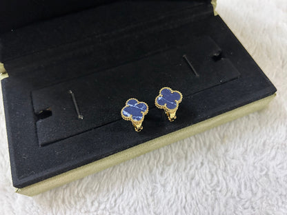 [Am jewelry]CLOVER PIETERSITE MEDIUM STUD EARRINGS