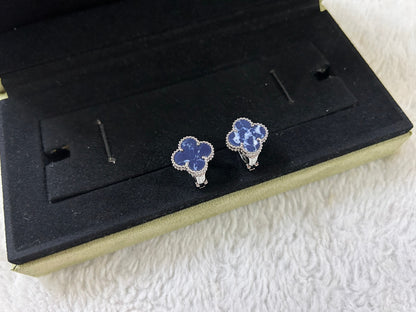 [Am jewelry]CLOVER PIETERSITE MEDIUM STUD EARRINGS