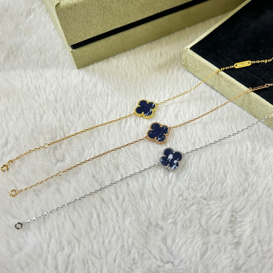 [Am jewelry]CLOVER 1 MOTIF PIETERSITE BRACELET