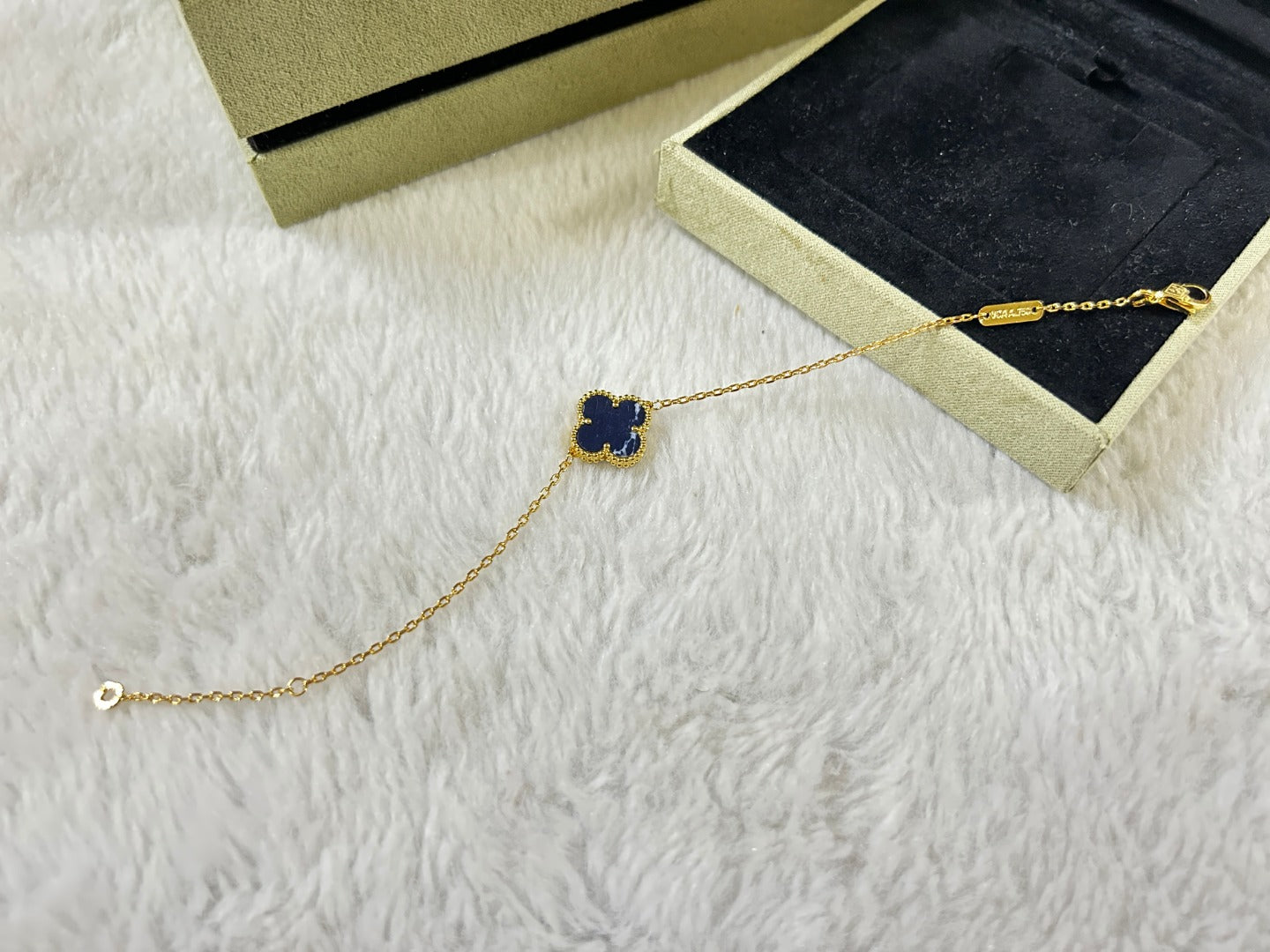 [Am jewelry]CLOVER 1 MOTIF PIETERSITE BRACELET