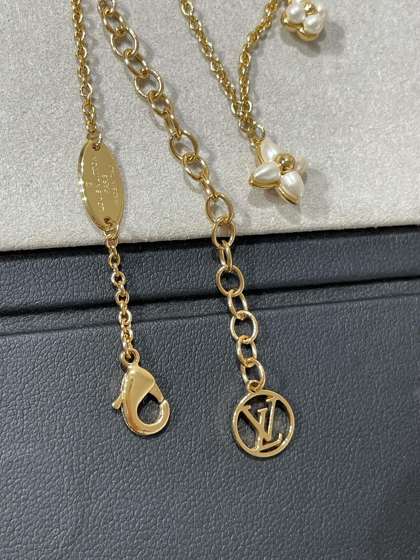 [Am jewelry]FLOWERGRAM GOLD MOP DOUBLE ROW NECKLACE