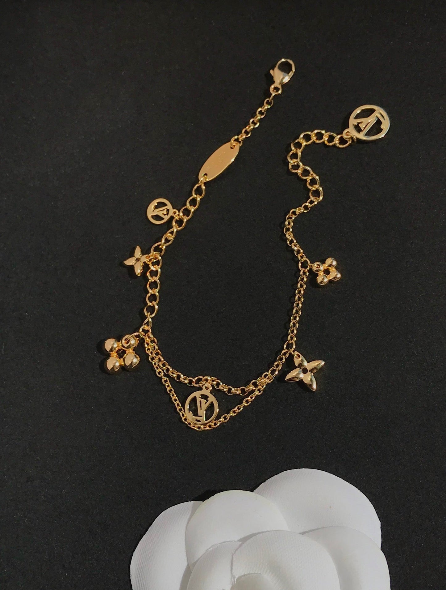 [Am jewelry]BLOOMING PINK GOLD MOP BRACELET