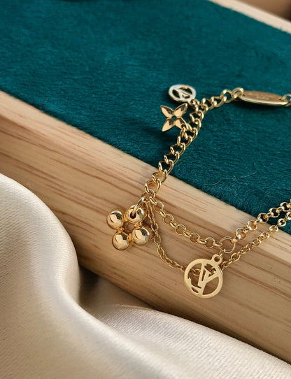 [Am jewelry]BLOOMING PINK GOLD MOP BRACELET