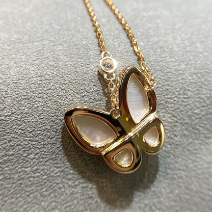 [Am jewelry]BUTTERFLY MOP DIAMOND NECKLACE