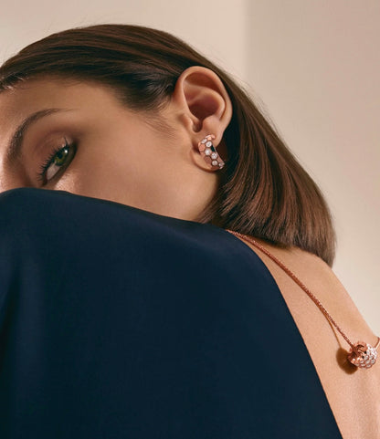 [Am jewelry]BEE LOVE DIAMOND HOOP EARRINGS