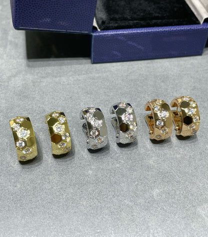 [Am jewelry]BEE LOVE DIAMOND HOOP EARRINGS