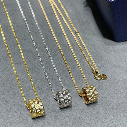 [Am jewelry]BEE LOVE DIAMOND PAVED 3 ROW NECKLACE