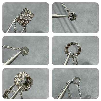 [Am jewelry]BEE LOVE DIAMOND PAVED 3 ROW NECKLACE