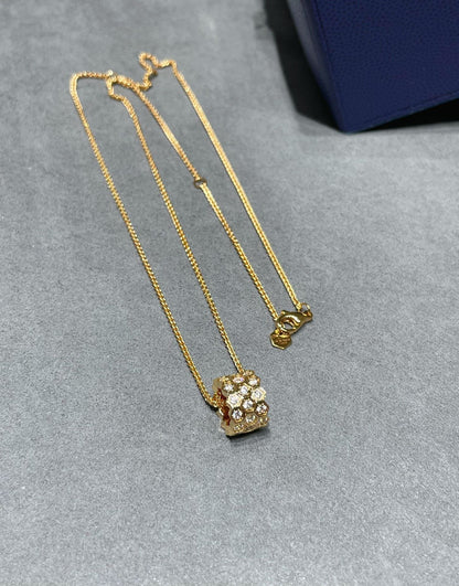 [Am jewelry]BEE LOVE DIAMOND PAVED 3 ROW NECKLACE