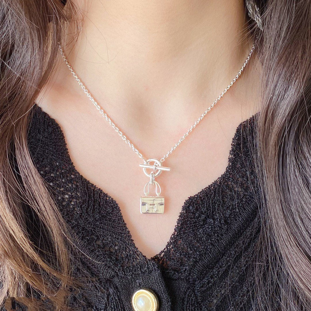 [Am jewelry]CONSTANCE PEDANT SILVER NECKLACE