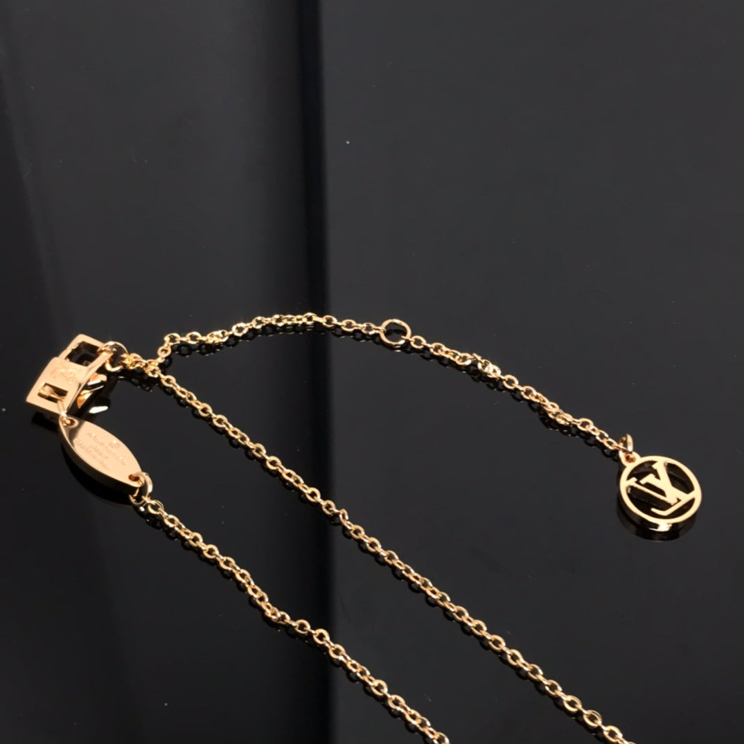 [Am jewelry]COLOR BLOSSOM PINK MOP SUN GOLD NECKLACE