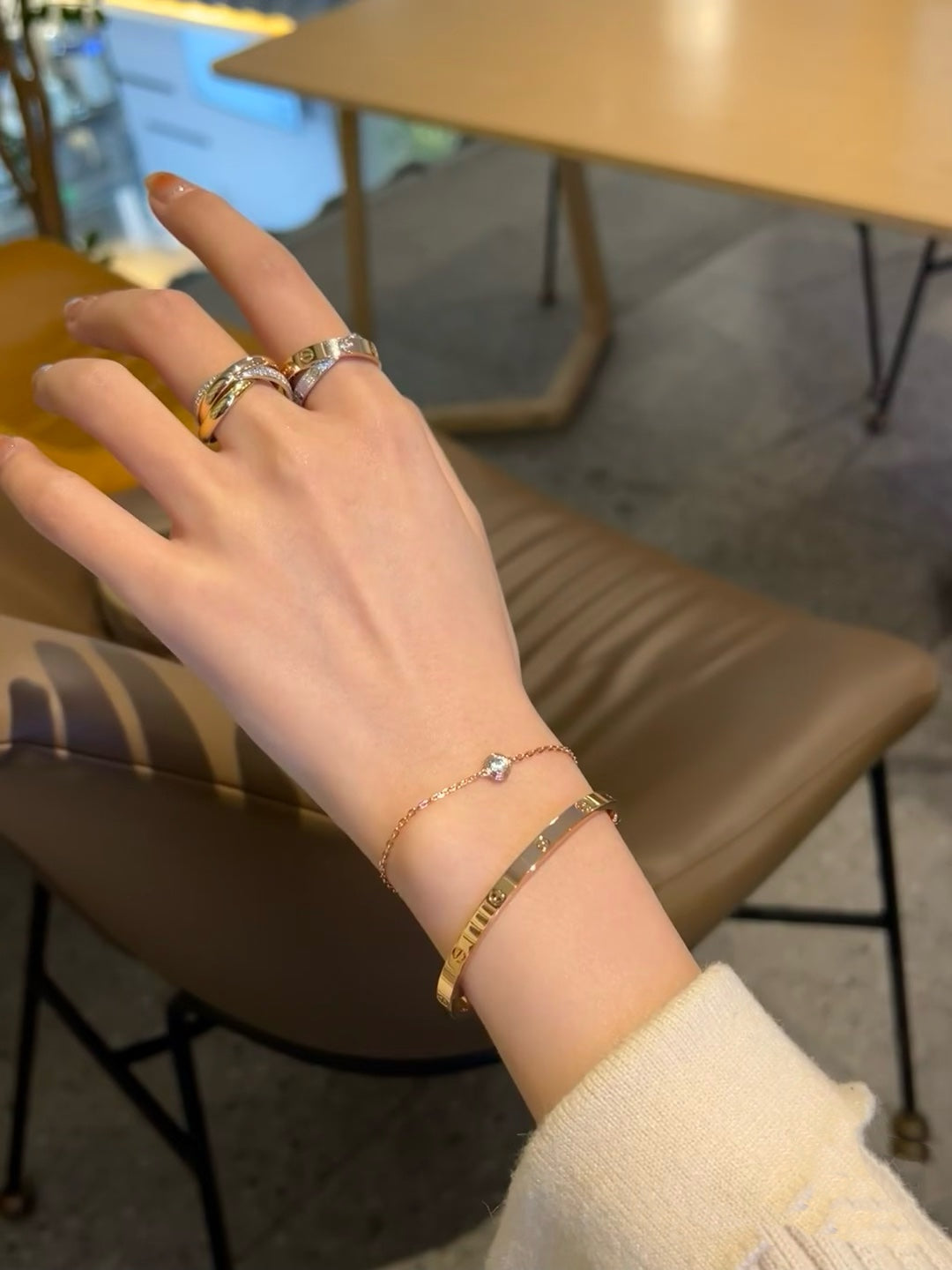 [Am jewelry]DAMOUR DIAMOND LINK BRACELET