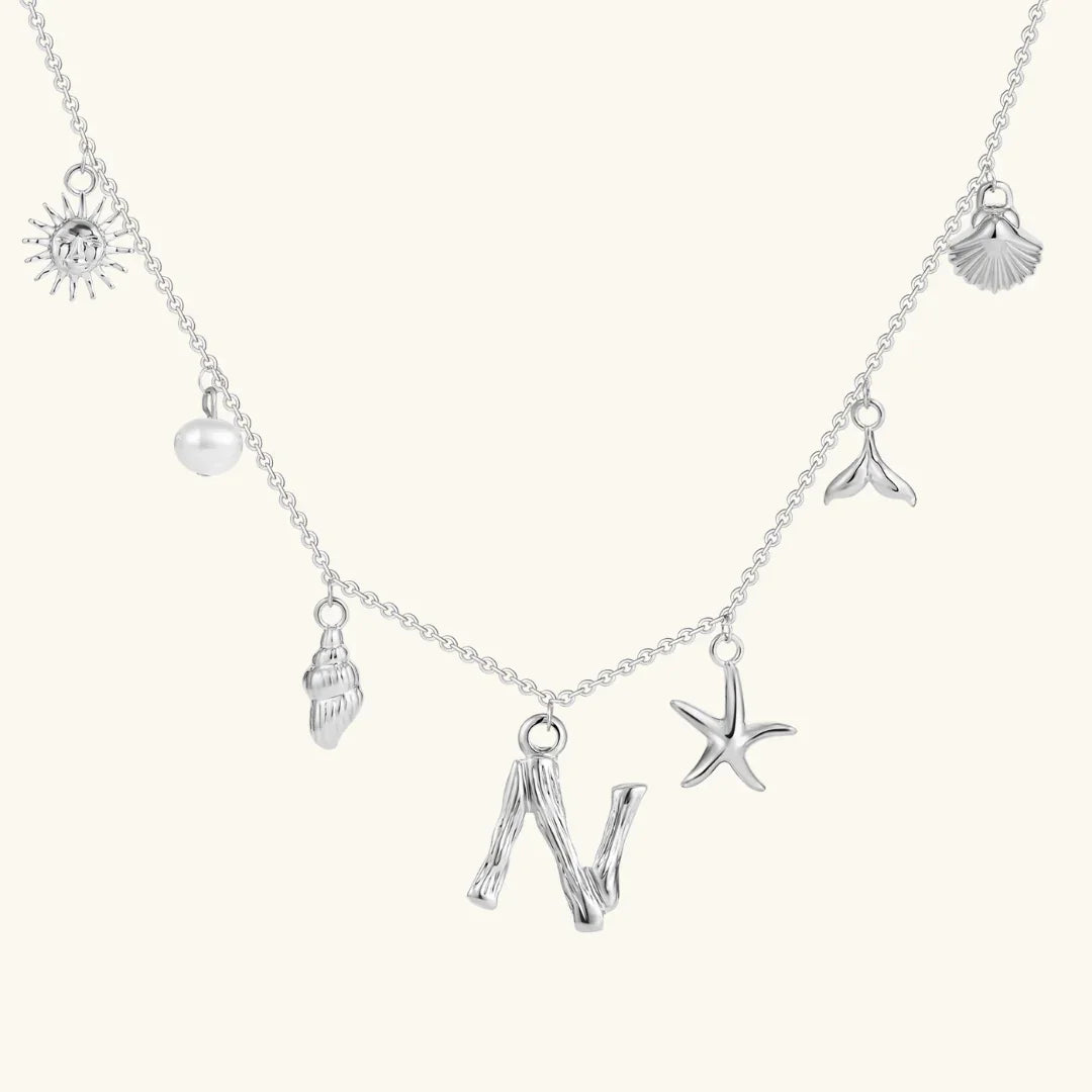 [AM Jewels]Avaria Ocean Initial Necklace