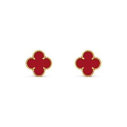 [Am jewelry]CLOVER MINI 9.5MM CARNELIAN EARRINGS