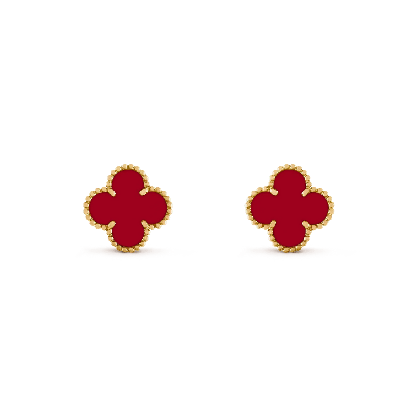 [Am jewelry]CLOVER MEDIUM 1 MOTIFS CARNELIAN  EARRINGS