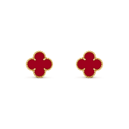 [Am jewelry]CLOVER MEDIUM 1 MOTIFS CARNELIAN  EARRINGS