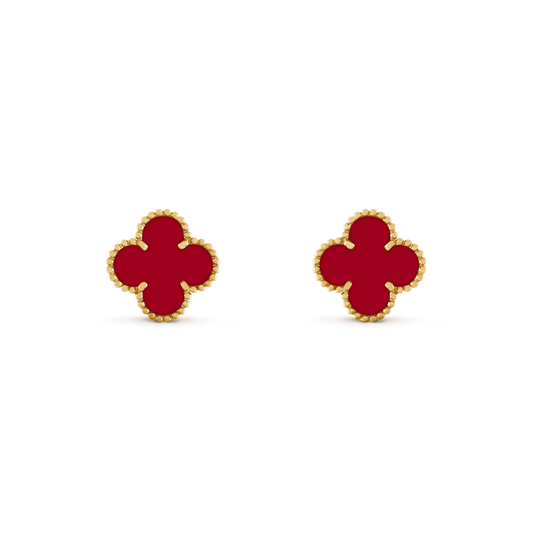 [Am jewelry]CLOVER MEDIUM 1 MOTIFS CARNELIAN  EARRINGS
