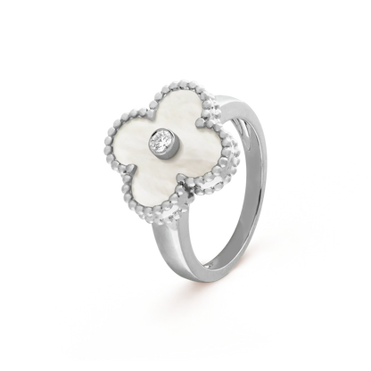 [Am jewelry]CLOVER SILVER MOP DIAMOND RING