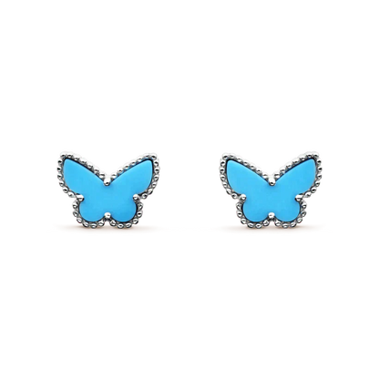[Am jewelry]BUTTERFLY TURQUOISE EARRINGS SILVER