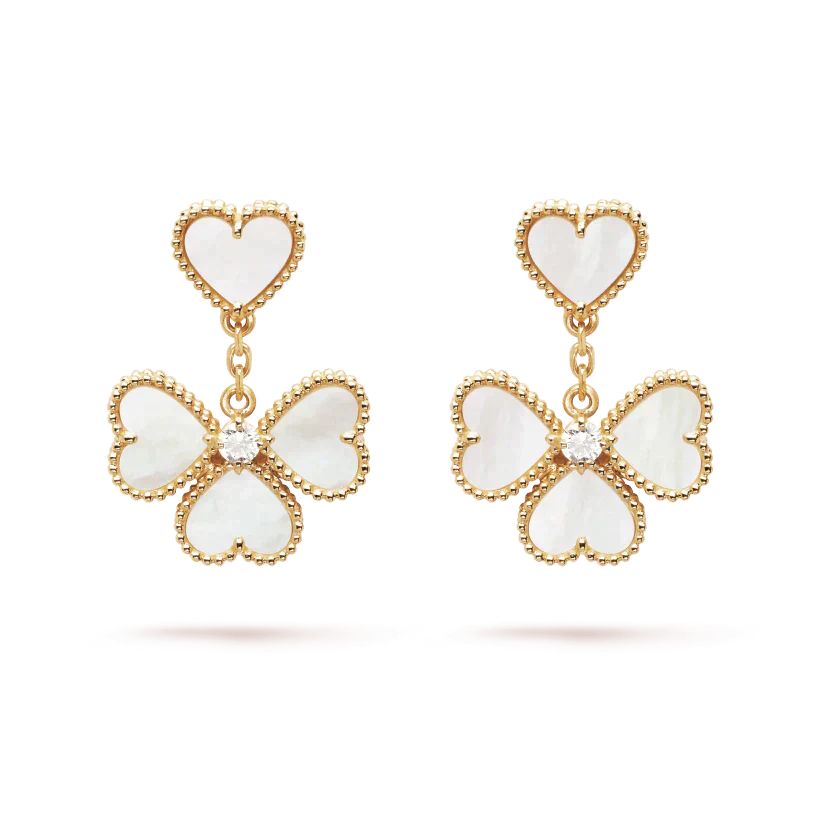 [Am jewelry]CLOVER SWEET WHITE MOP EARRINGS