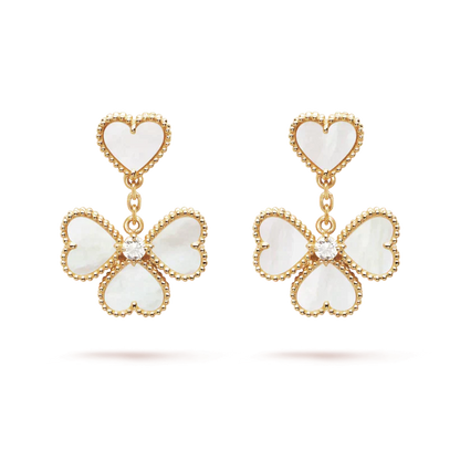 [Am jewelry]CLOVER SWEET WHITE MOP EARRINGS