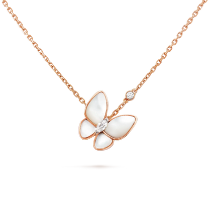 [Am jewelry]BUTTERFLY MOP DIAMOND NECKLACE