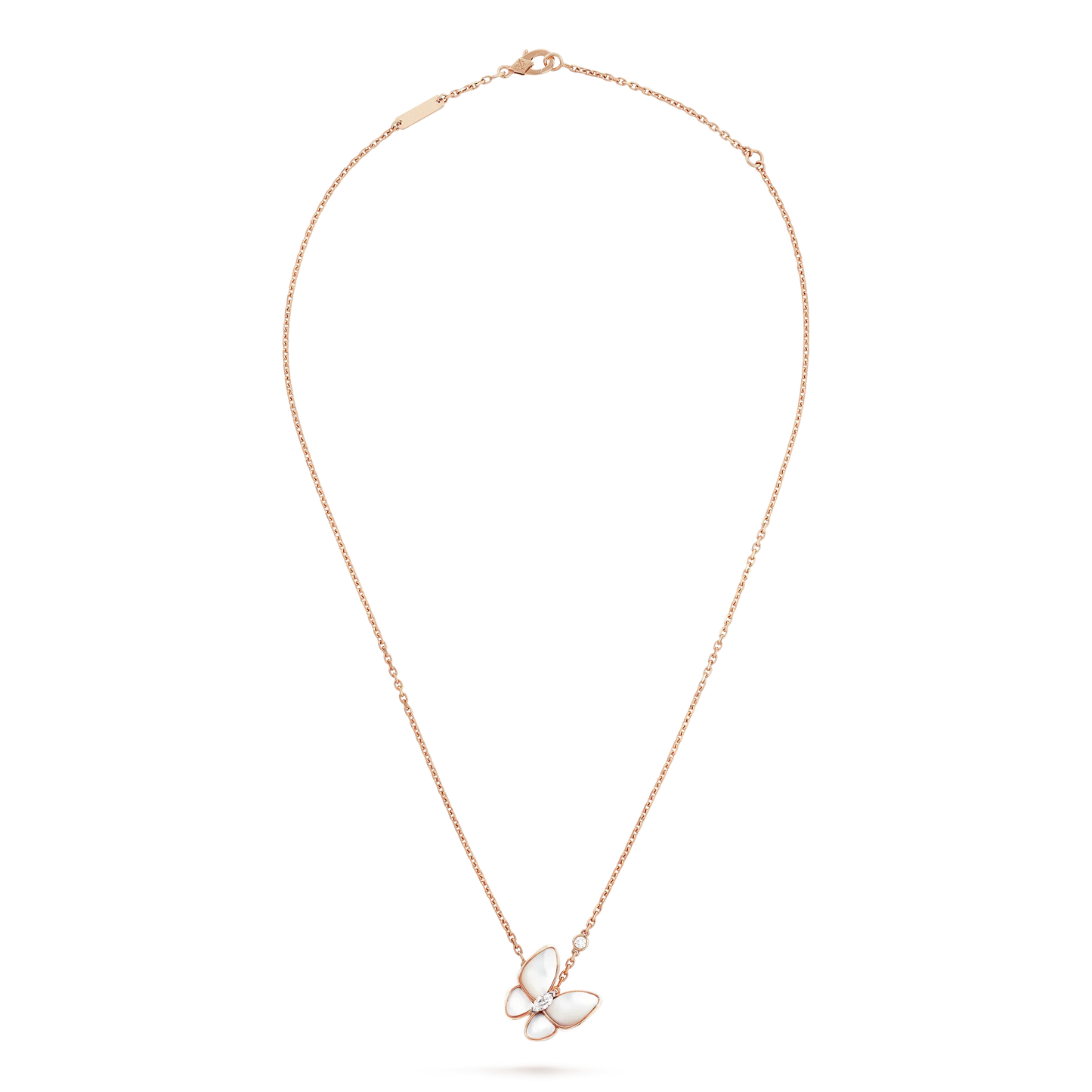 [Am jewelry]BUTTERFLY MOP DIAMOND NECKLACE