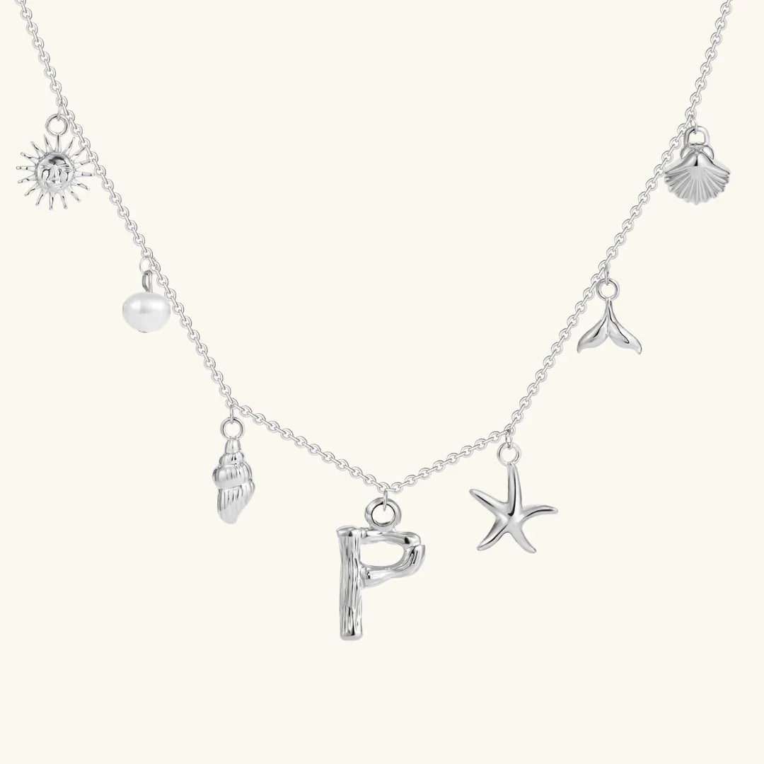 [AM Jewels]Avaria Ocean Initial Necklace