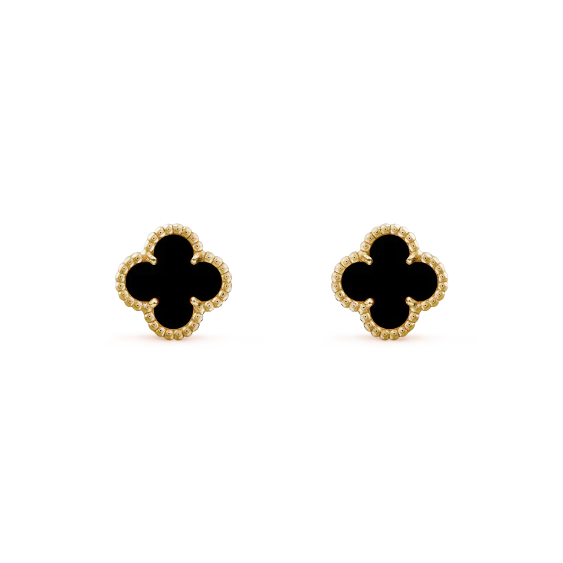 [Am jewelry]CLOVER MINI 9.5MM BLACK MOP EARRINGS
