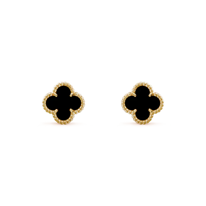 [Am jewelry]CLOVER MINI 9.5MM BLACK MOP EARRINGS
