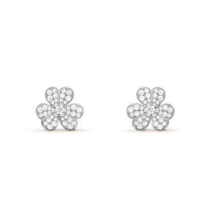 [Am jewelry]CLOVER COMOS DIAMOND EARRINGS SILVER