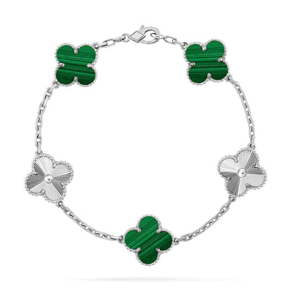 [Am jewelry] CLOVER 5 MOTIF MALACHITE BRACELET COLLECTION