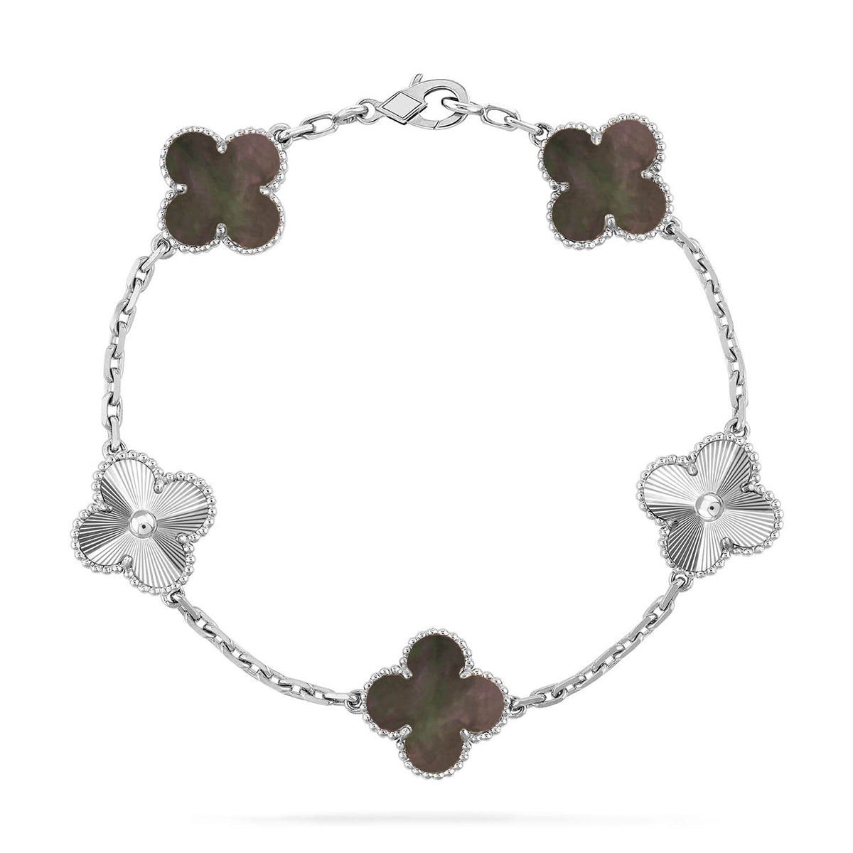 [Am jewelry] CLOVER 5 MOTIF GRAY MOP BRACELET COLLECTION