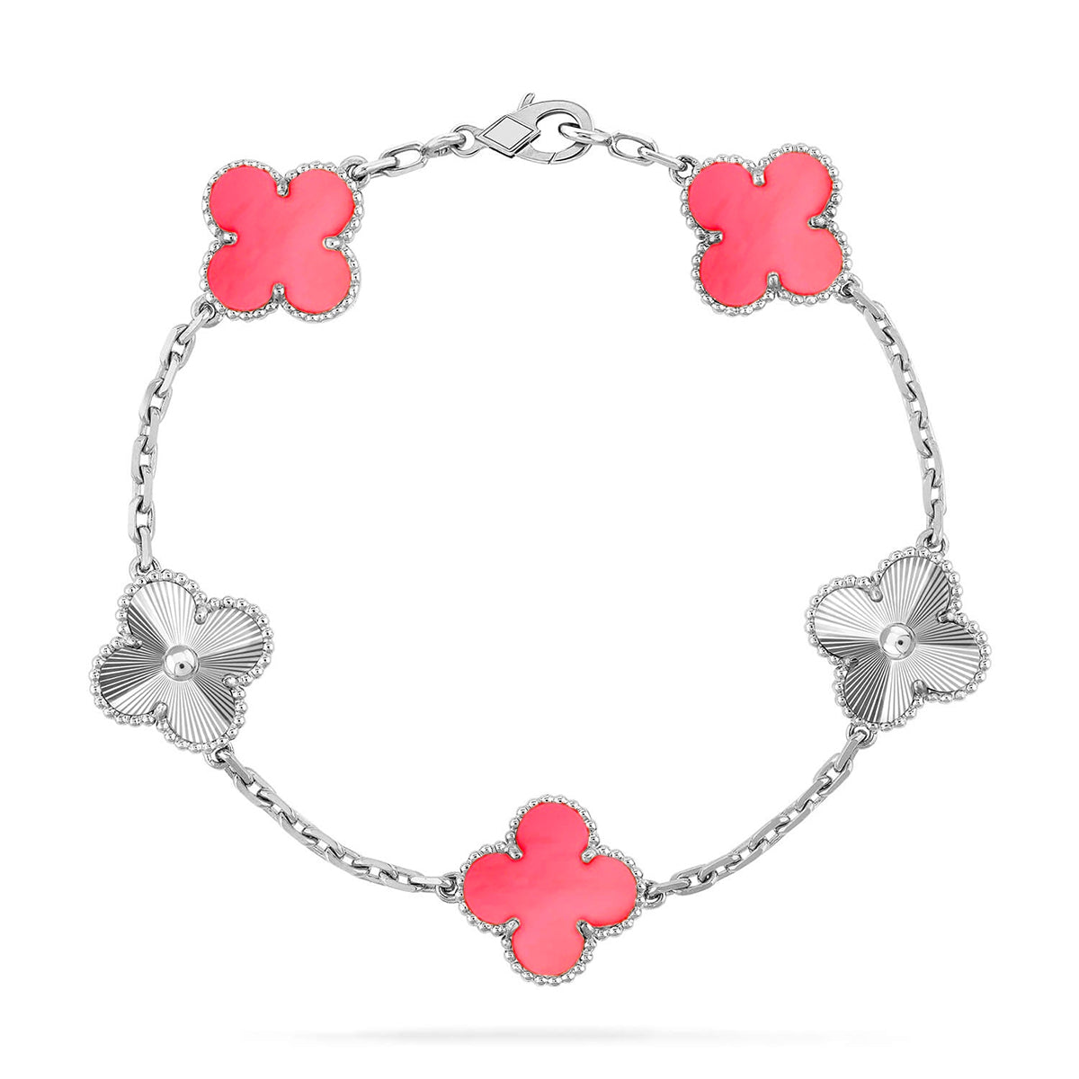 [Am jewelry] CLOVER 5 MOTIFS  PINK MOP BRACELET COLLECTION
