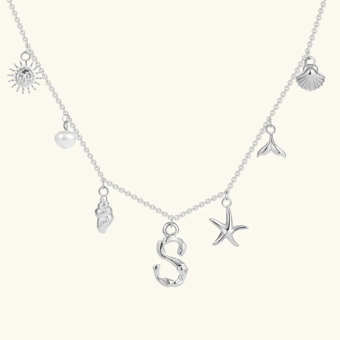 [AM Jewels]Avaria Ocean Initial Necklace
