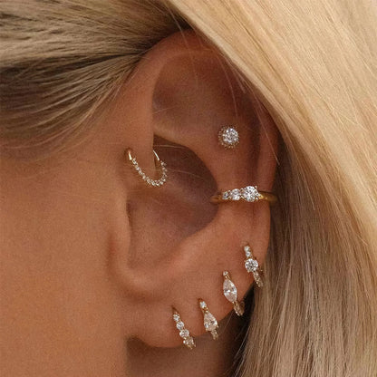 [AM Jewels]Mariah Mini Diamond Hoops