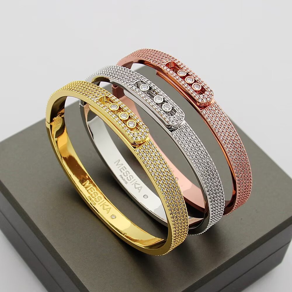 [Am Jewelry]Move Noa Full Pavé Diamond Bangle Bracelet