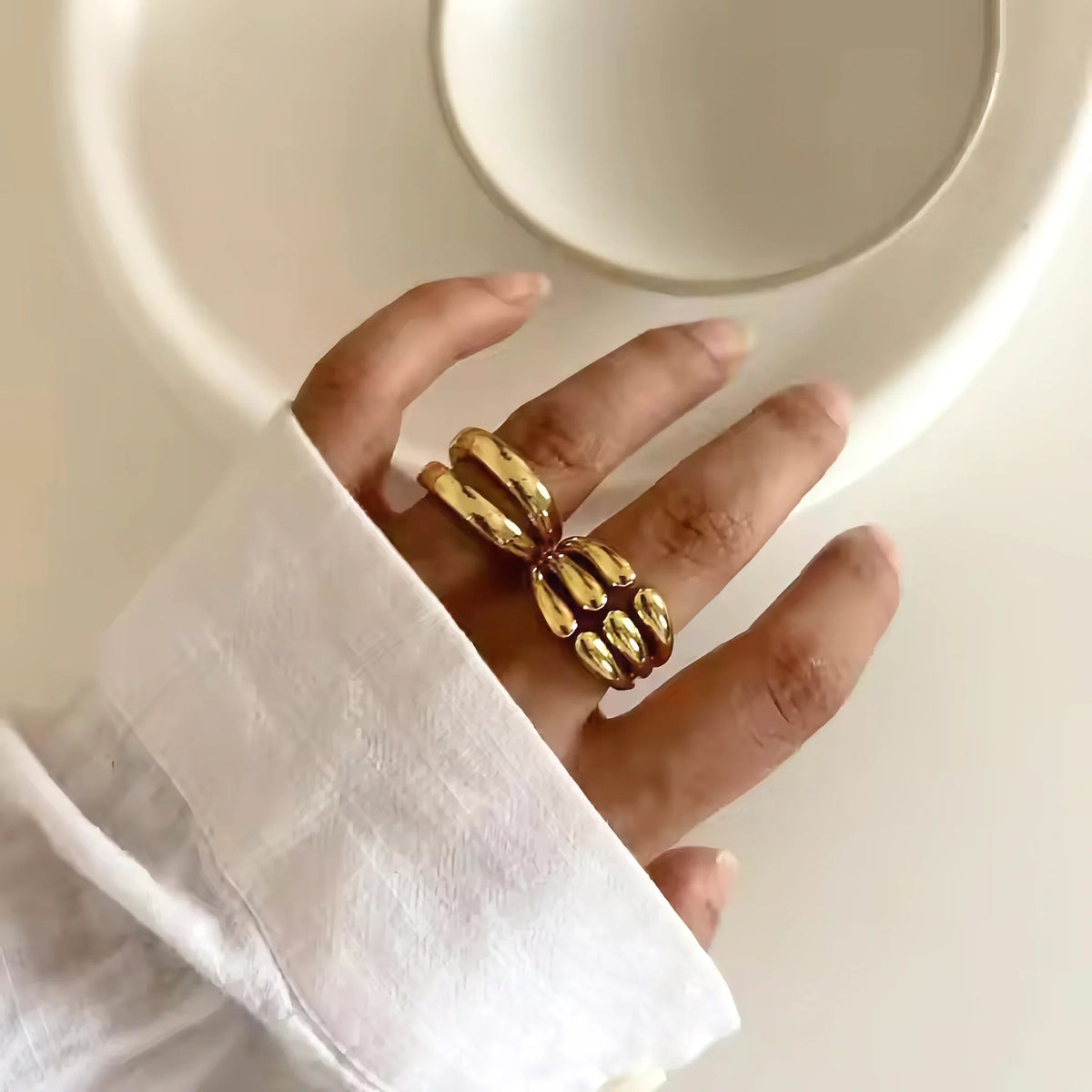 [AM Jewels]Cassiel Layered Gold Ring