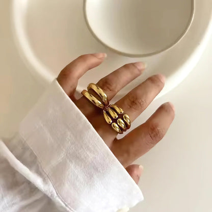 [AM Jewels]Cassiel Layered Gold Ring