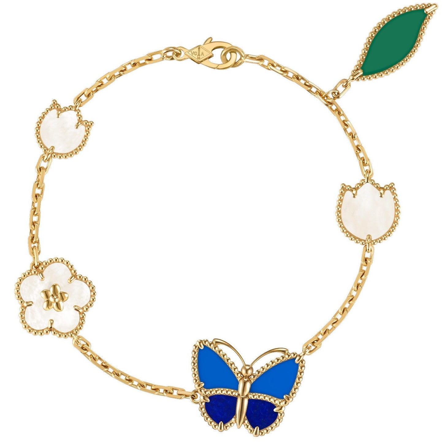 [Am Jewelry]LUCKY SPRING BUTTERFLY 5 MOTIF BRACELET
