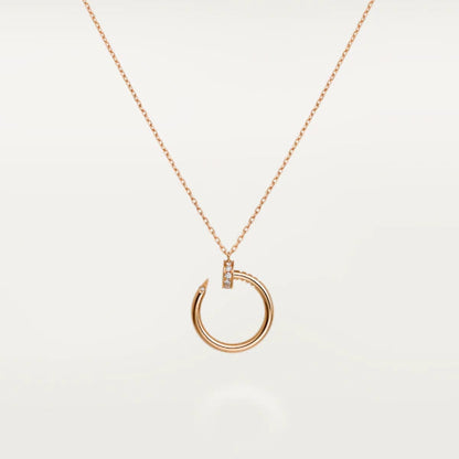 [Am jewelry]JUSTE NECKLACE PINK GOLD