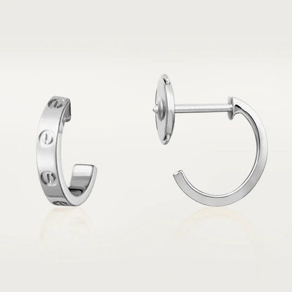 [Am jewelry]LOVE EARRINGS 2.65MM SILVER