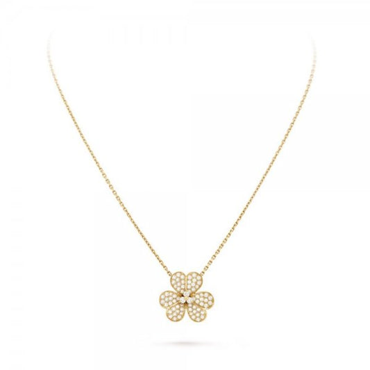 [Am jewelry]FLOWER DIAMOND NECKLACE