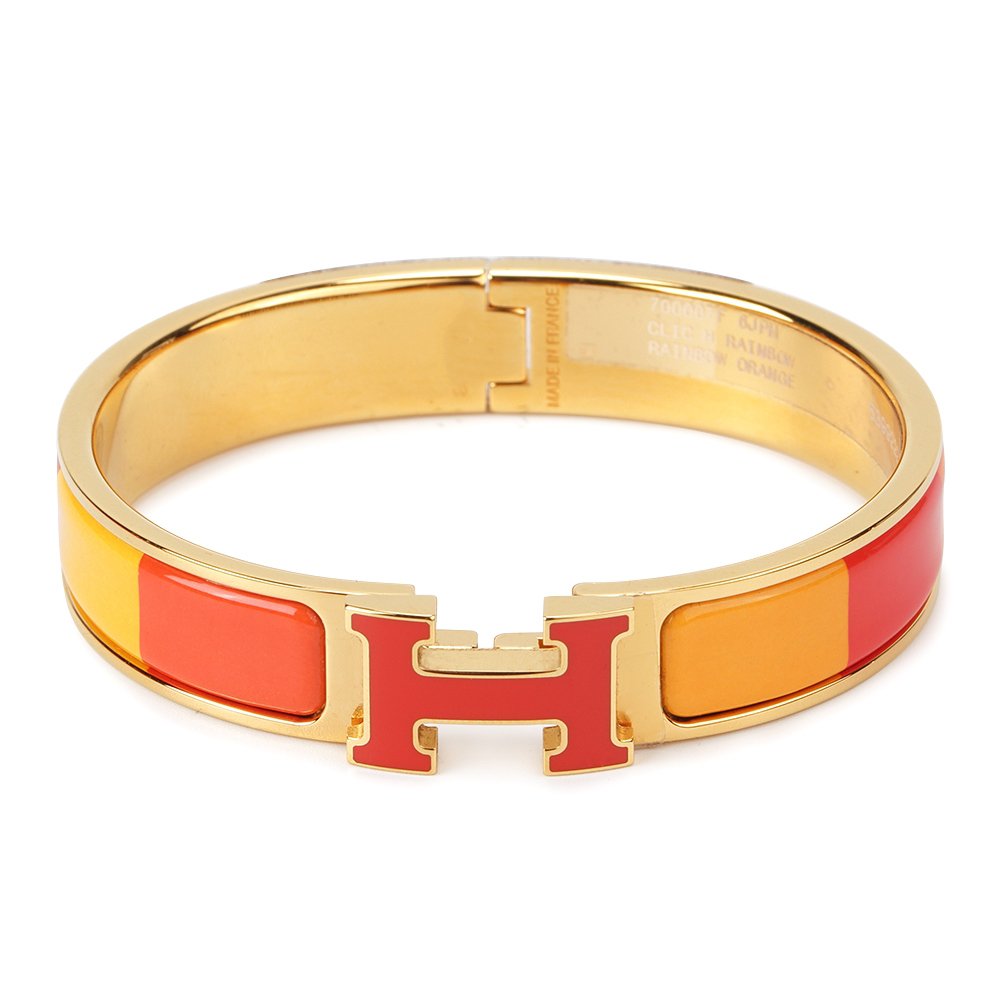 [Am jewelry]H BRACELET ORANGE RAINBOW CERAMIC