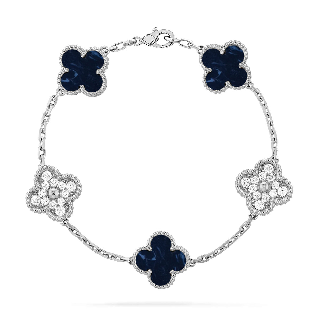 [Am jewelry]CLOVER 5 MOTIF PIETERSITE BRACELET COLLECTION