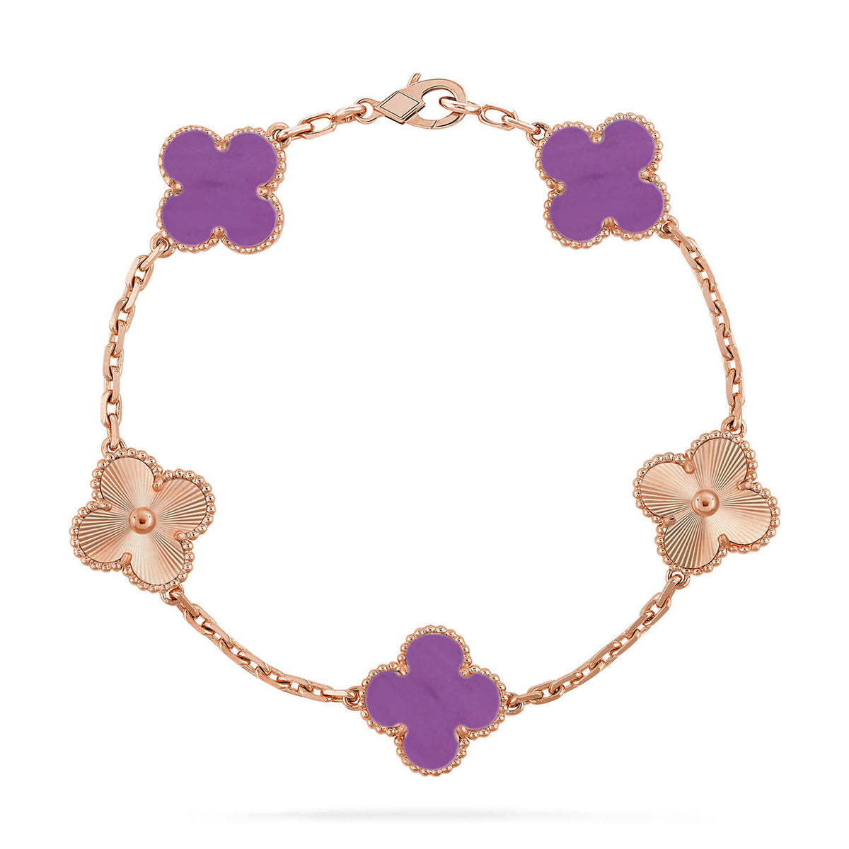 [Am jewelry] CLOVER 5 MOTIF VIOLET BRACELET COLLECTION