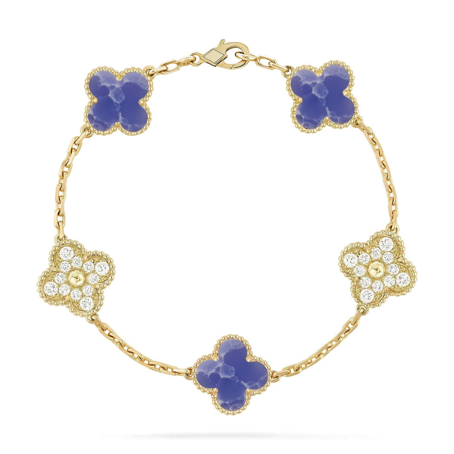 [Am jewelry]CLOVER 5 MOTIF BLUE VEINS BRACELET COLLECTION