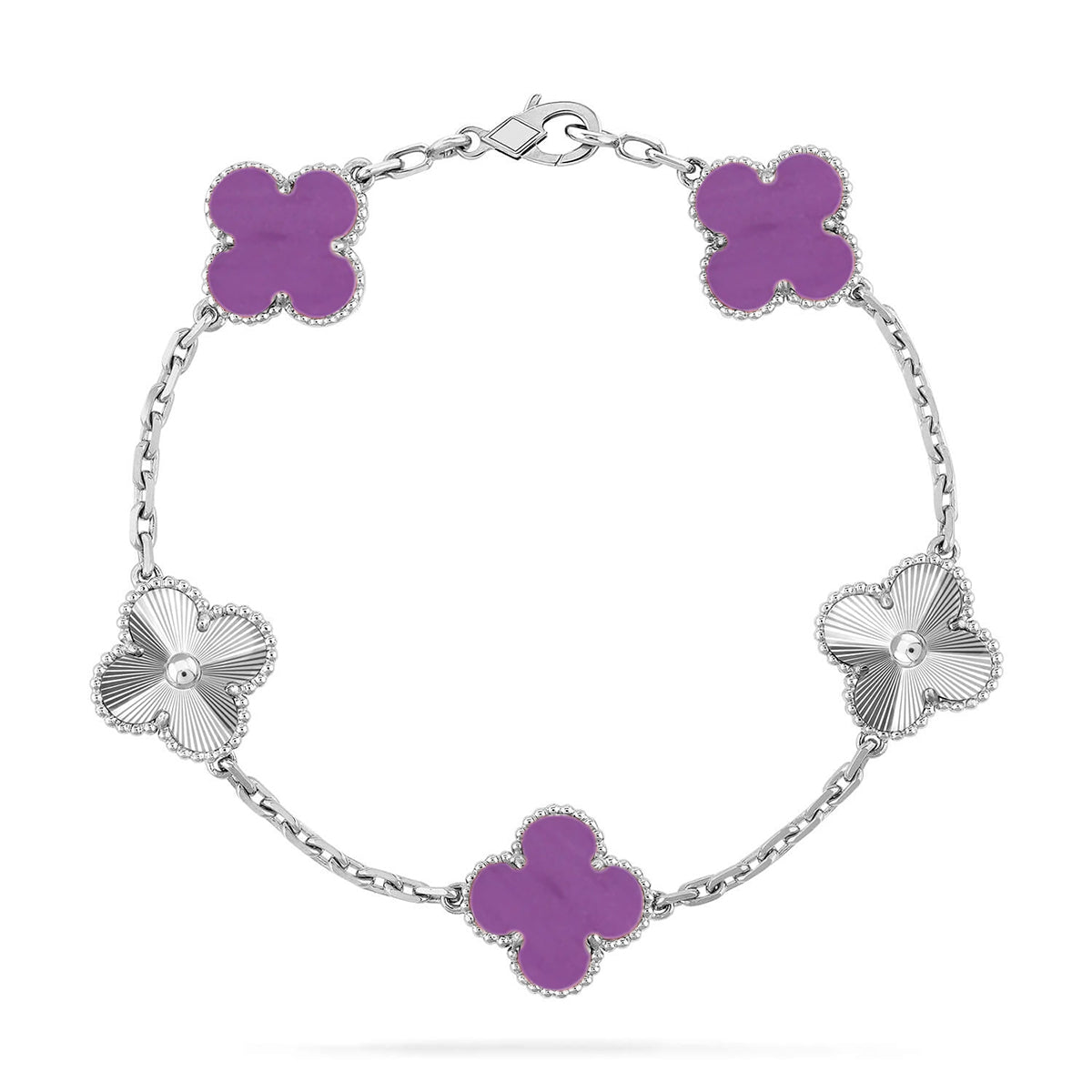 [Am jewelry] CLOVER 5 MOTIF VIOLET BRACELET COLLECTION