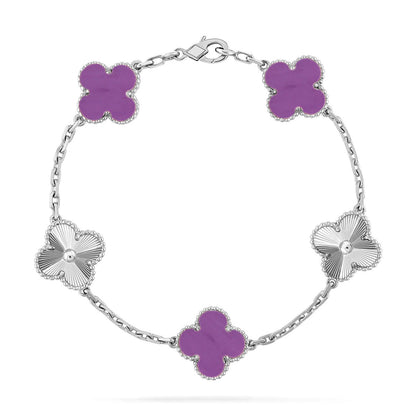 [Am jewelry] CLOVER 5 MOTIF VIOLET BRACELET COLLECTION