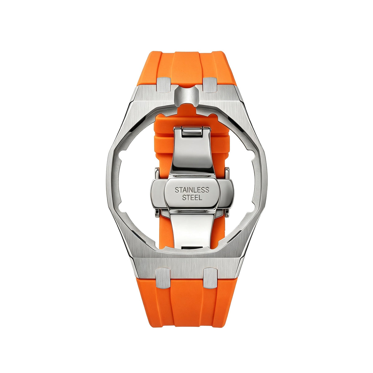 AM Jewels Strap Exclusive Steel Case & Silicone Strap With Cradle